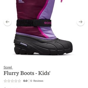 kids' Sorel Flurry boots size 1 purple